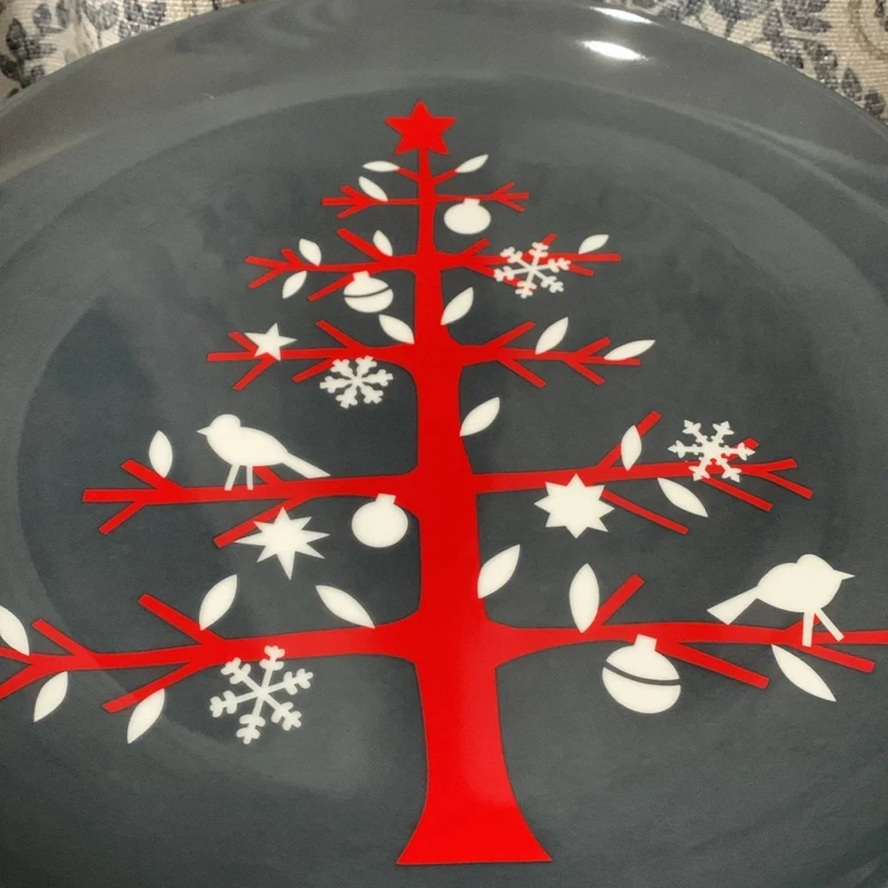 🔹Crate & Barrel ..RED TREE 13.5